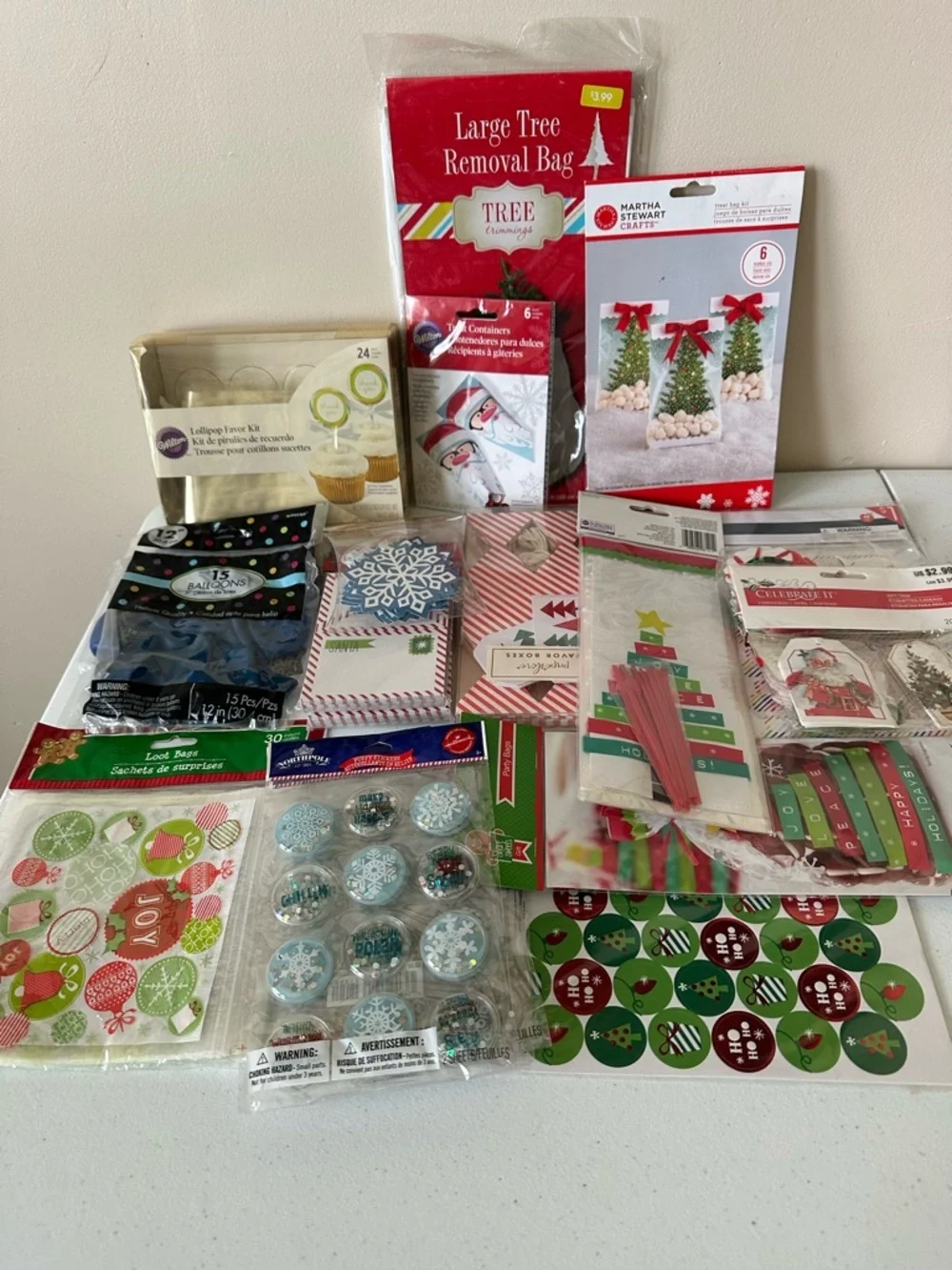 20 assorted Christmas decoration, bags and more NWT